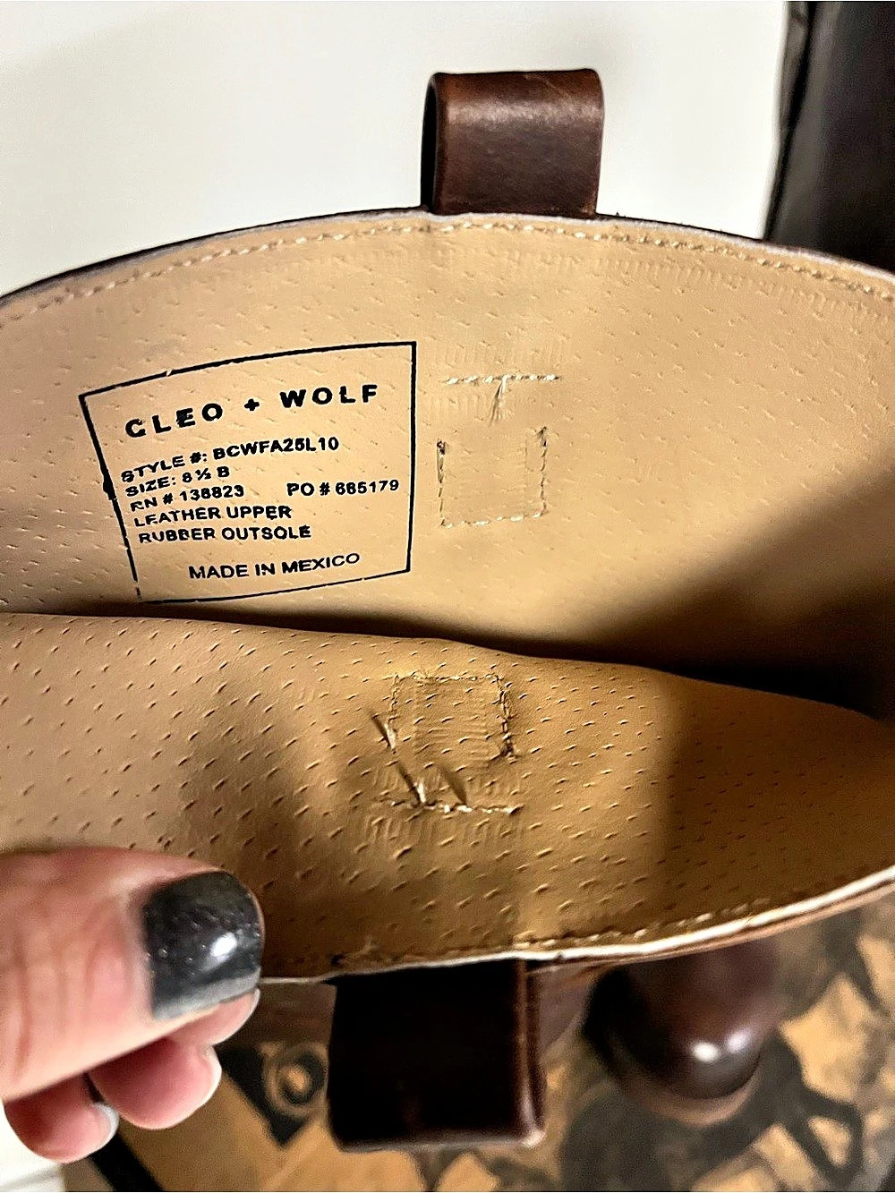 Cleo + Wolf Leather Heeled Boots Brown US 8.5 - Picture 4 of 11
